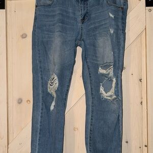 CP Jeans Ripped Crop Denim Jeans Juniors Size 9